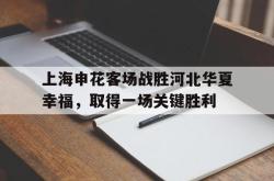 万博官网-上海申花客场战胜河北华夏幸福，取得一场关键胜利